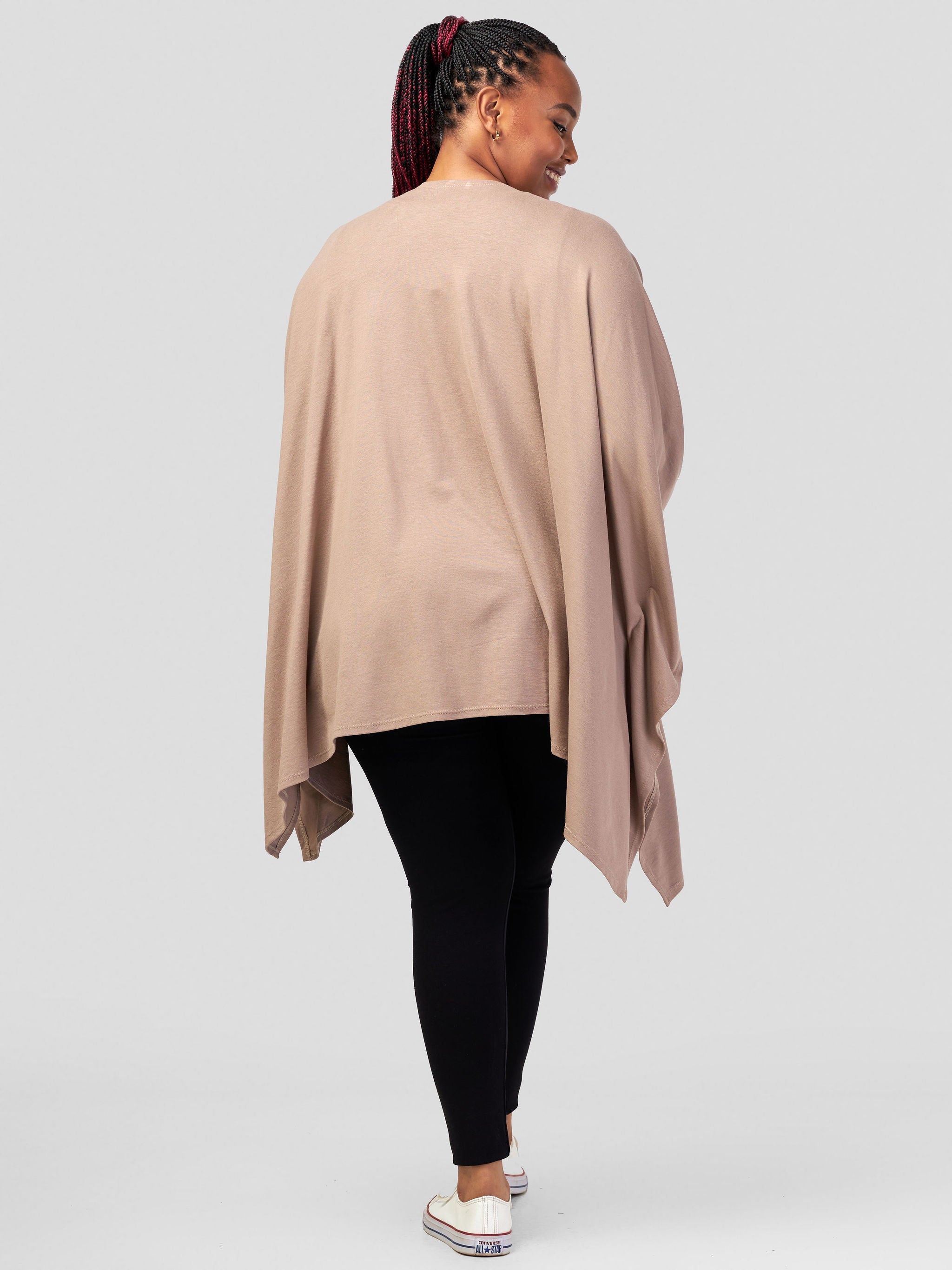 Vivo Issa Shawl Jersey Waterfall - Taupe