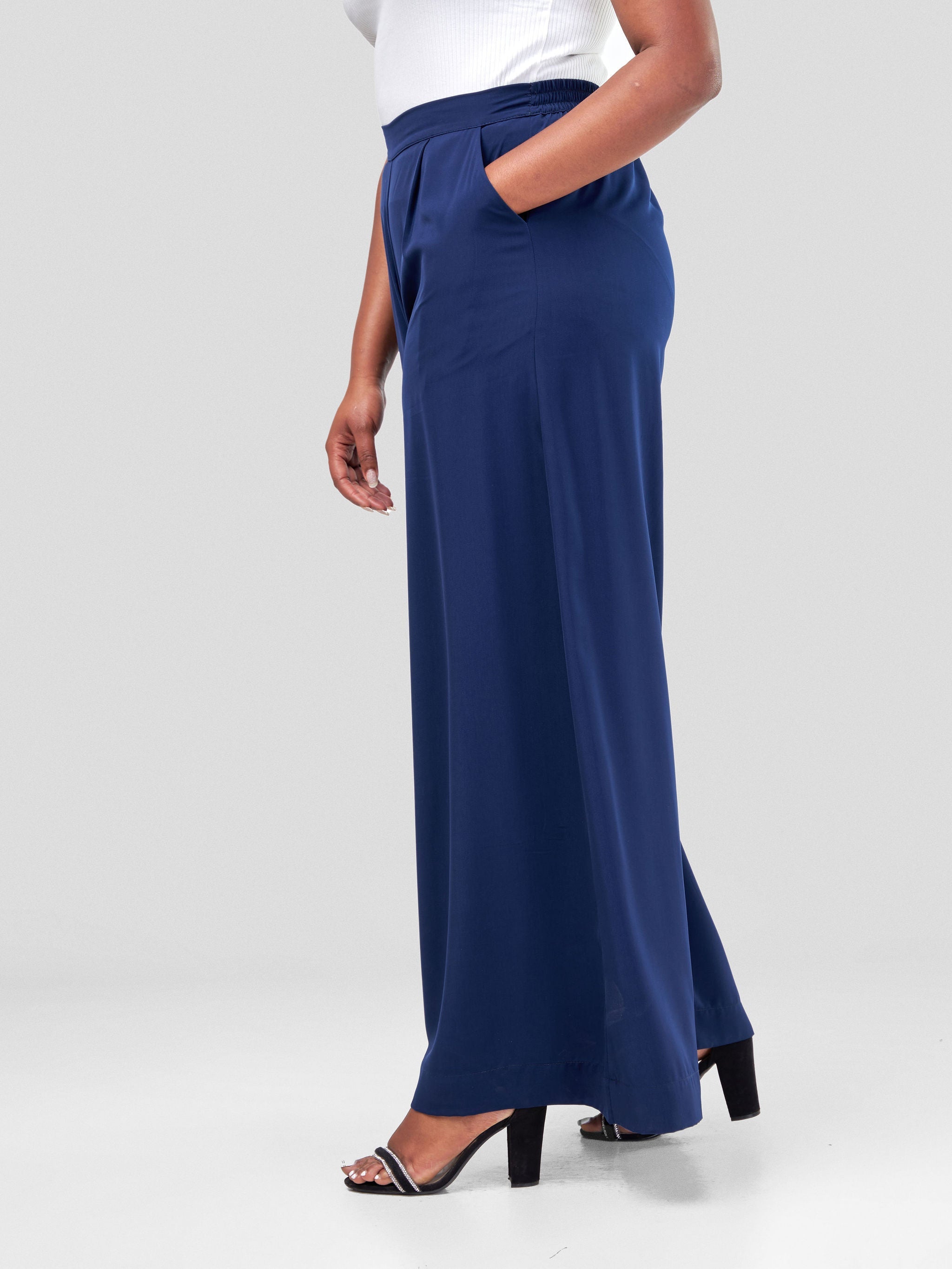 Vivo Naya Wide Leg Pants - Navy Blue