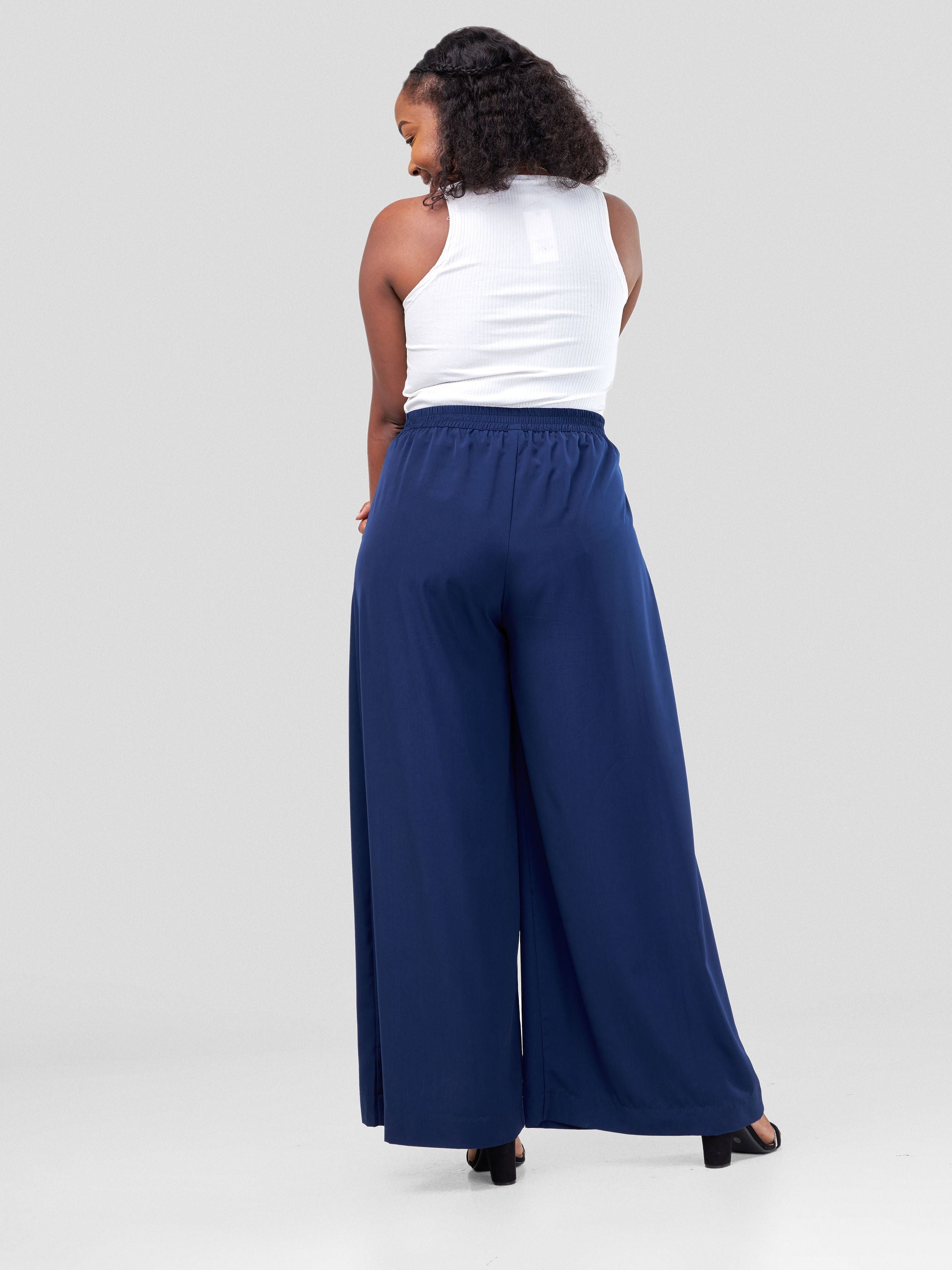 Vivo Naya Wide Leg Pants - Navy Blue