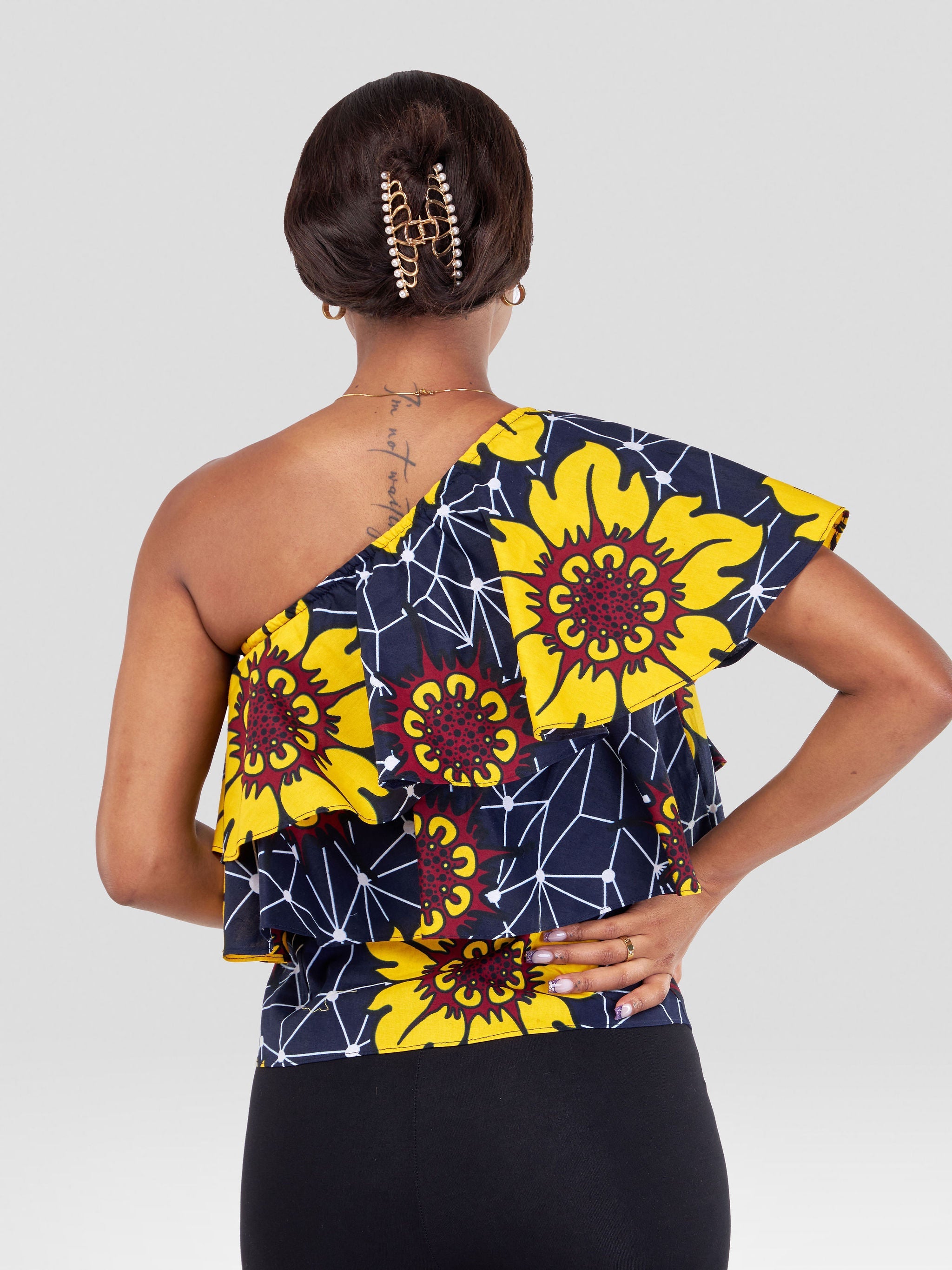 Vivo Naya One Shoulder Flounce  Top - Alizeti