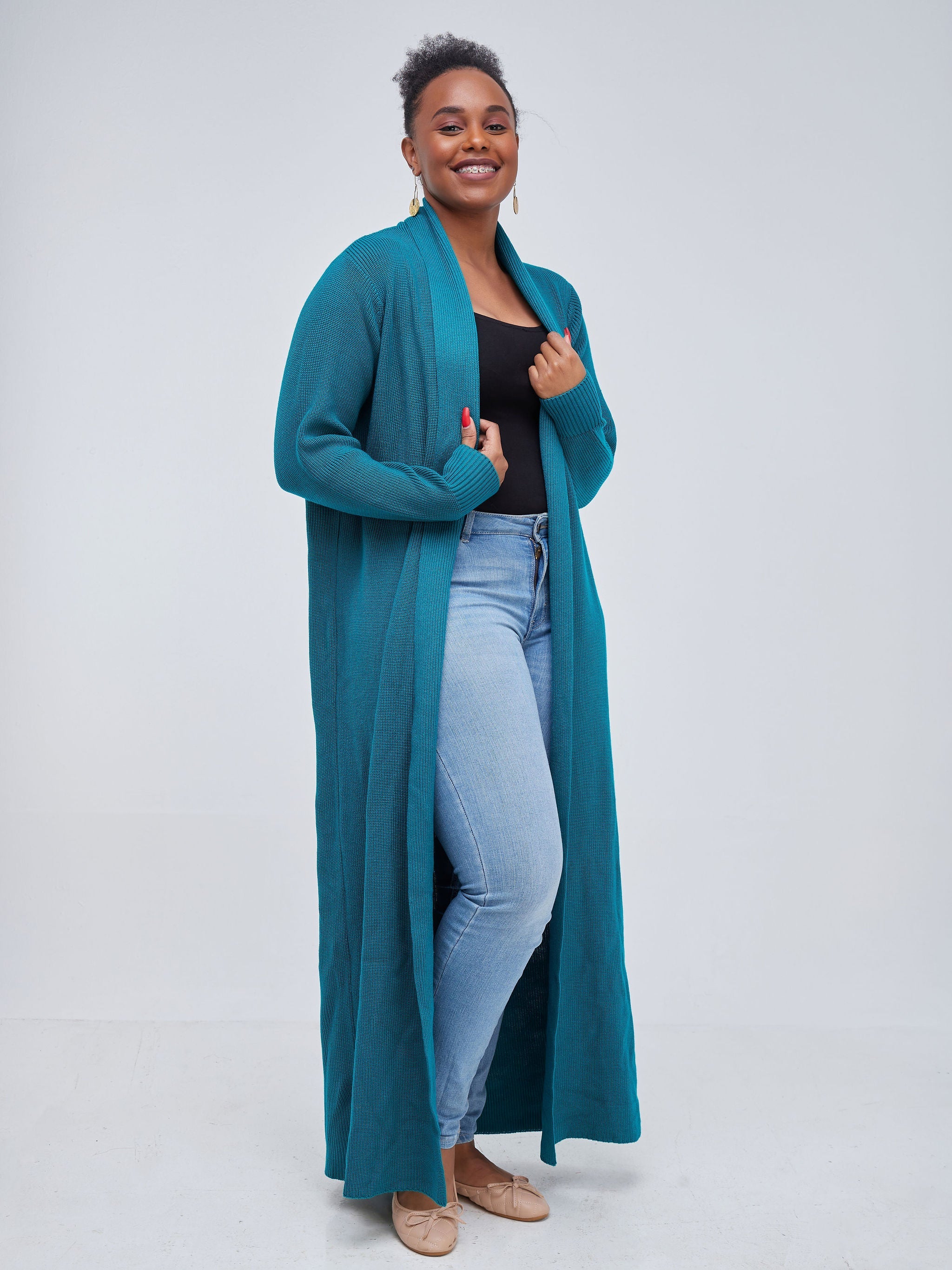 Vivo Long Sleeve Maxi Waterfall - Teal