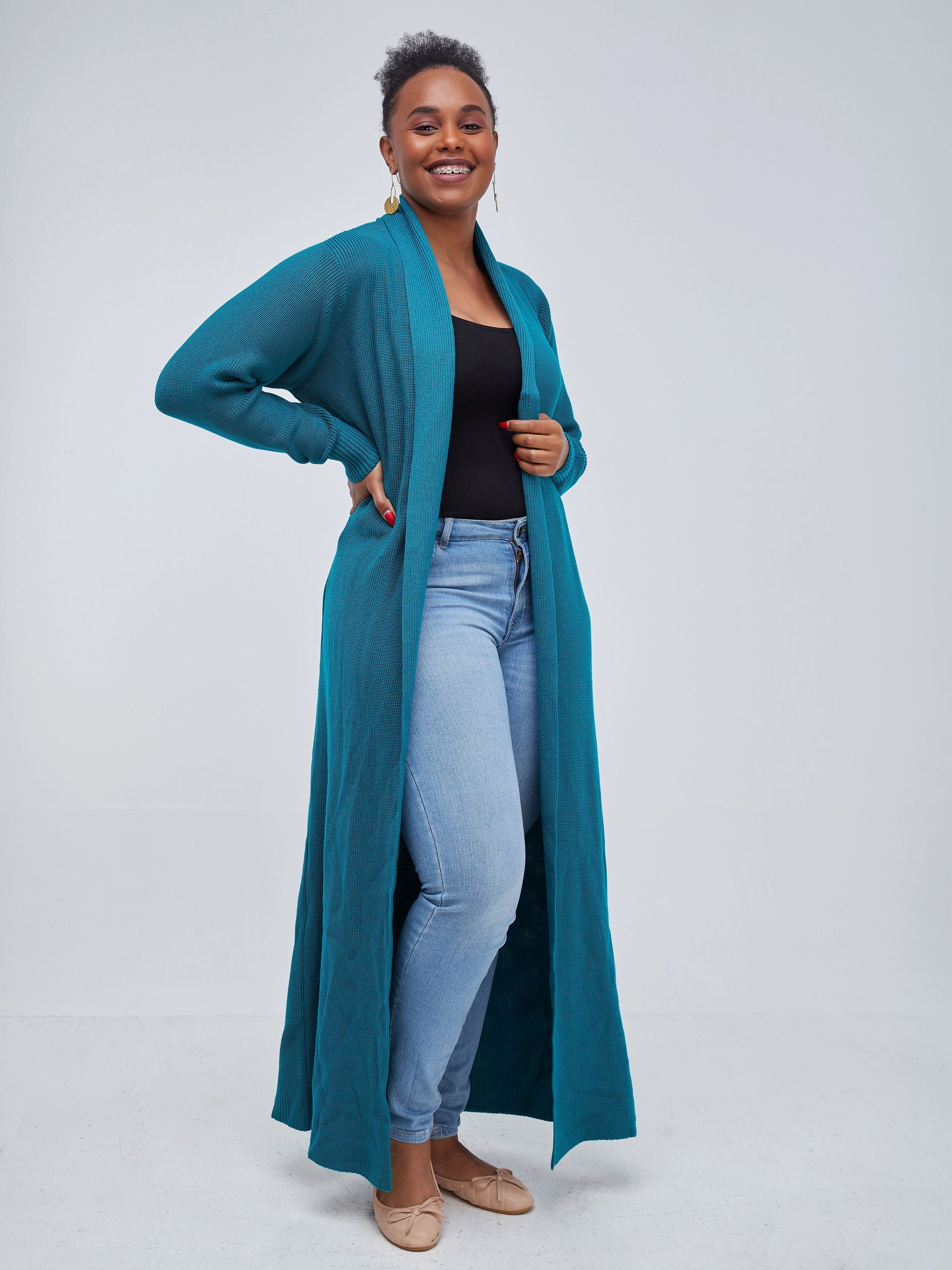 Vivo Long Sleeve Maxi Waterfall - Teal