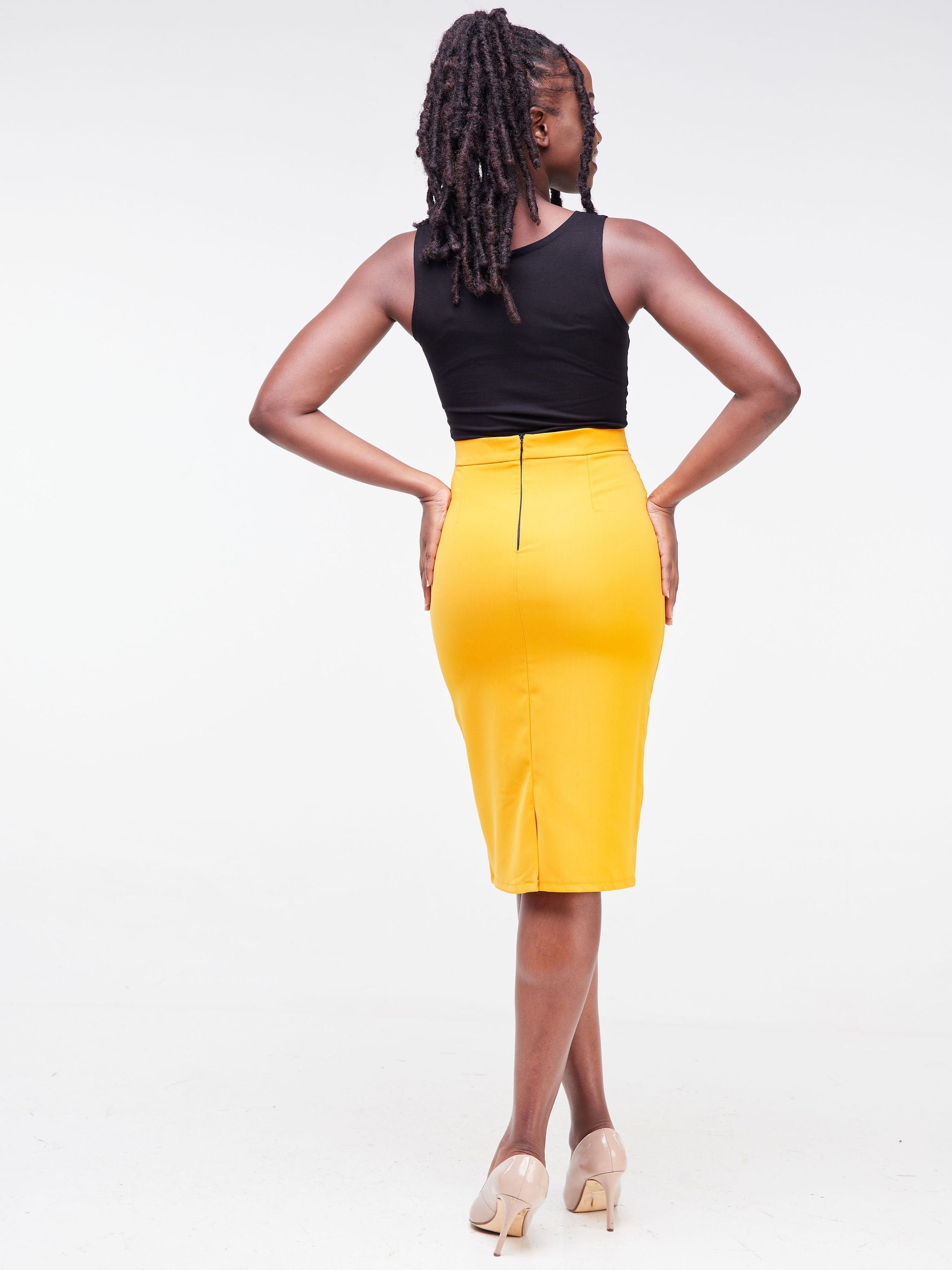 Vivo Fahari Pencil Skirt - Mustard