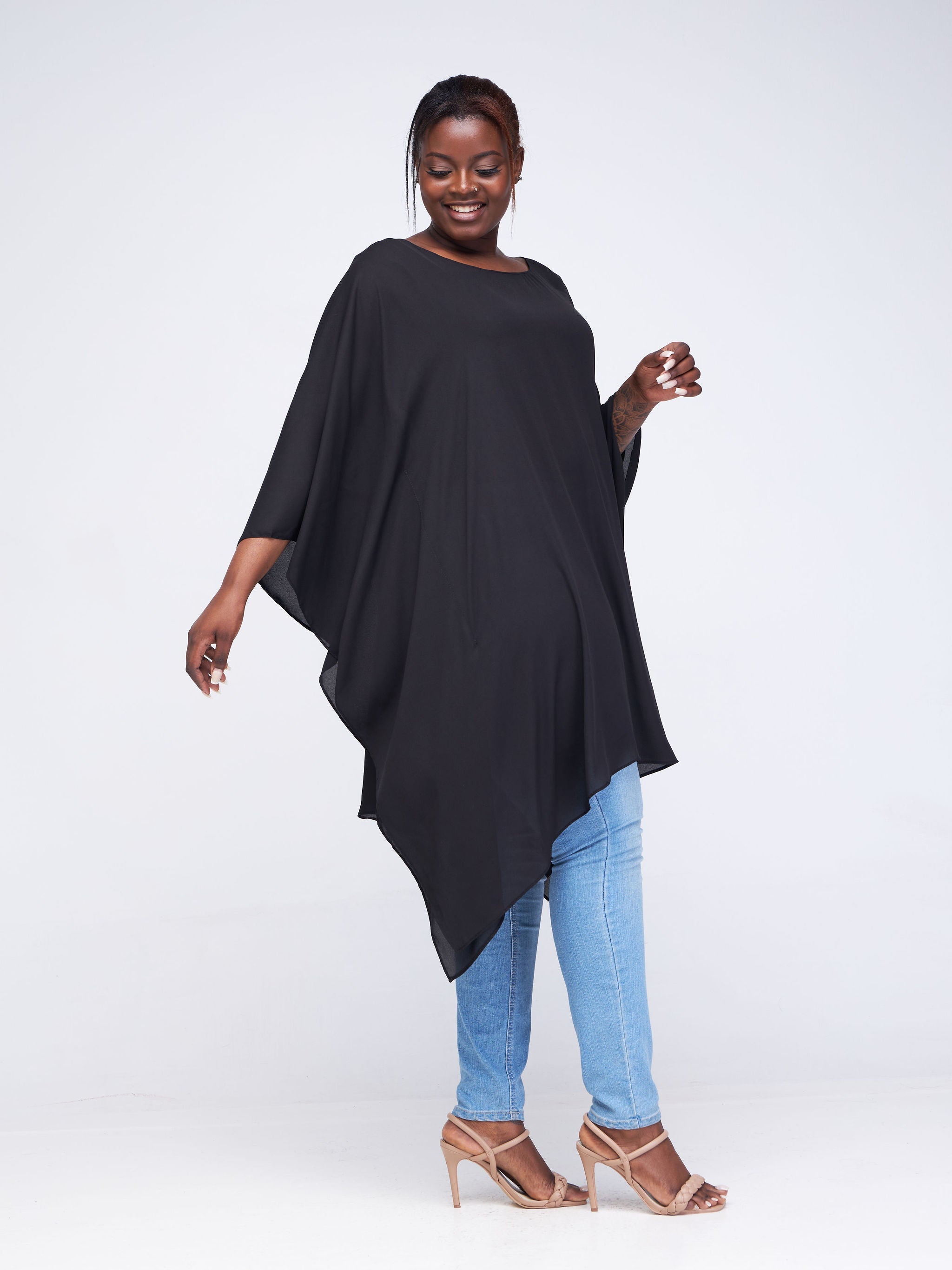 Vivo Basic Destiny Chiffon Top - Black