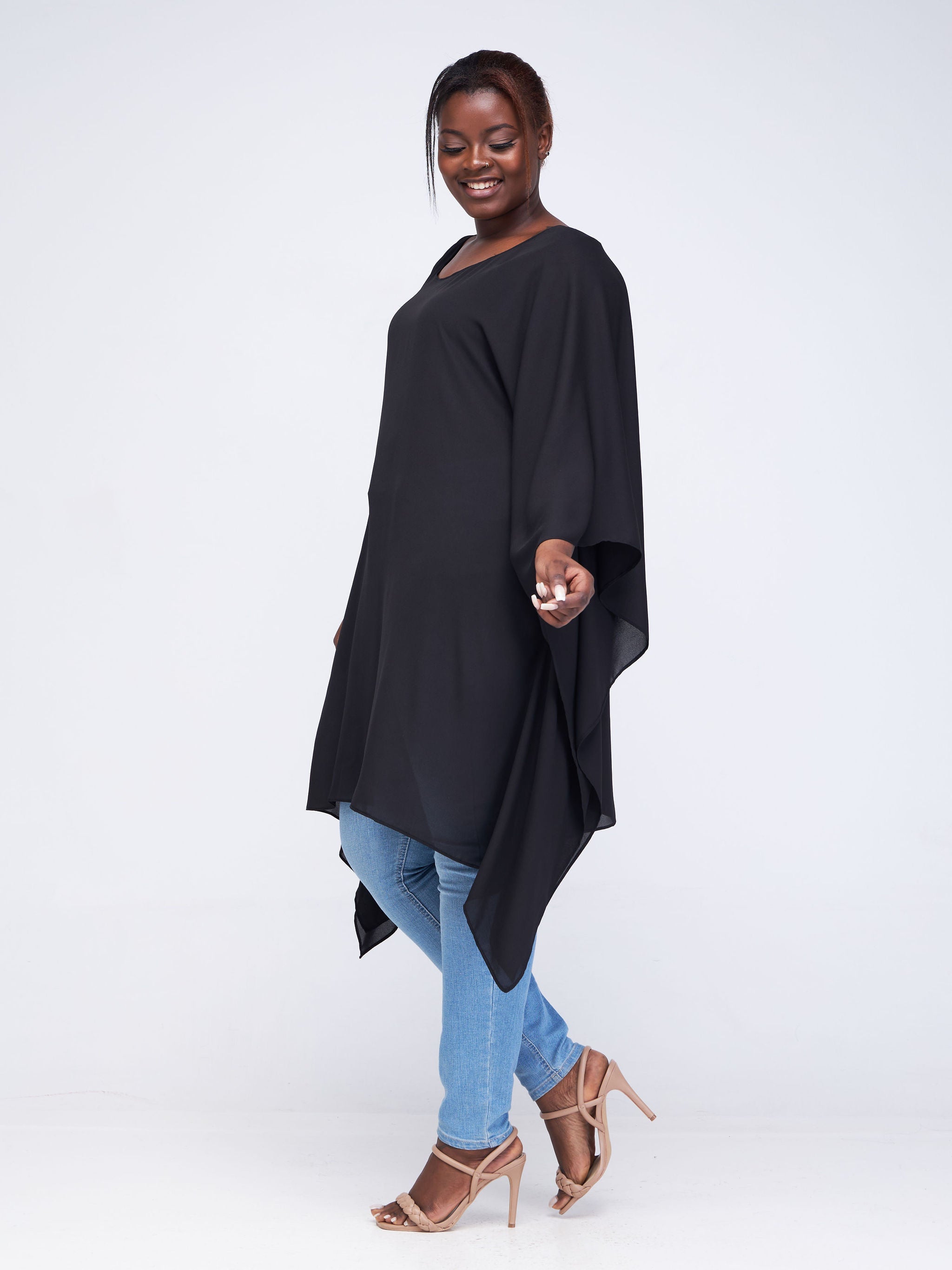 Vivo Basic Destiny Chiffon Top - Black