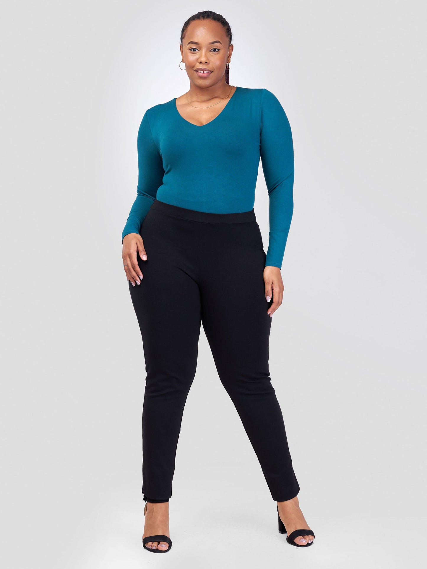 Vivo Basic Double Layered Long Sleeved Bodysuit - Deep Teal