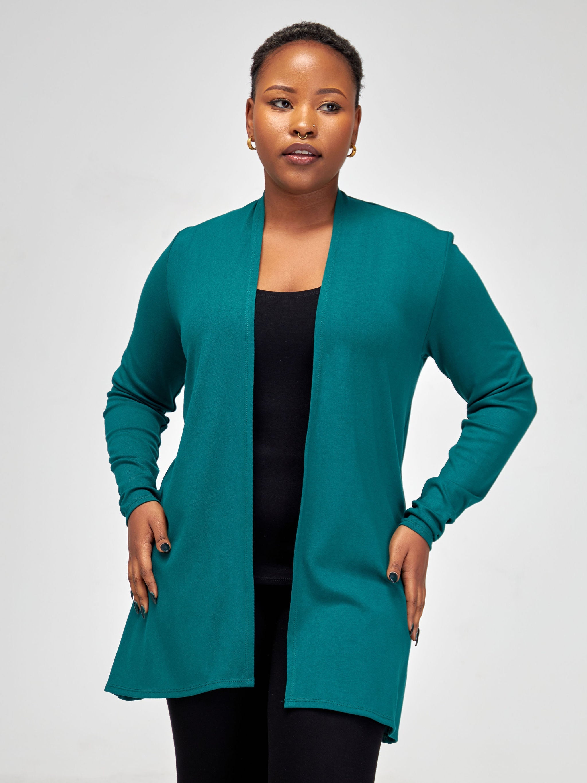 Vivo Leila Hip Length Waterfall - Forest Green