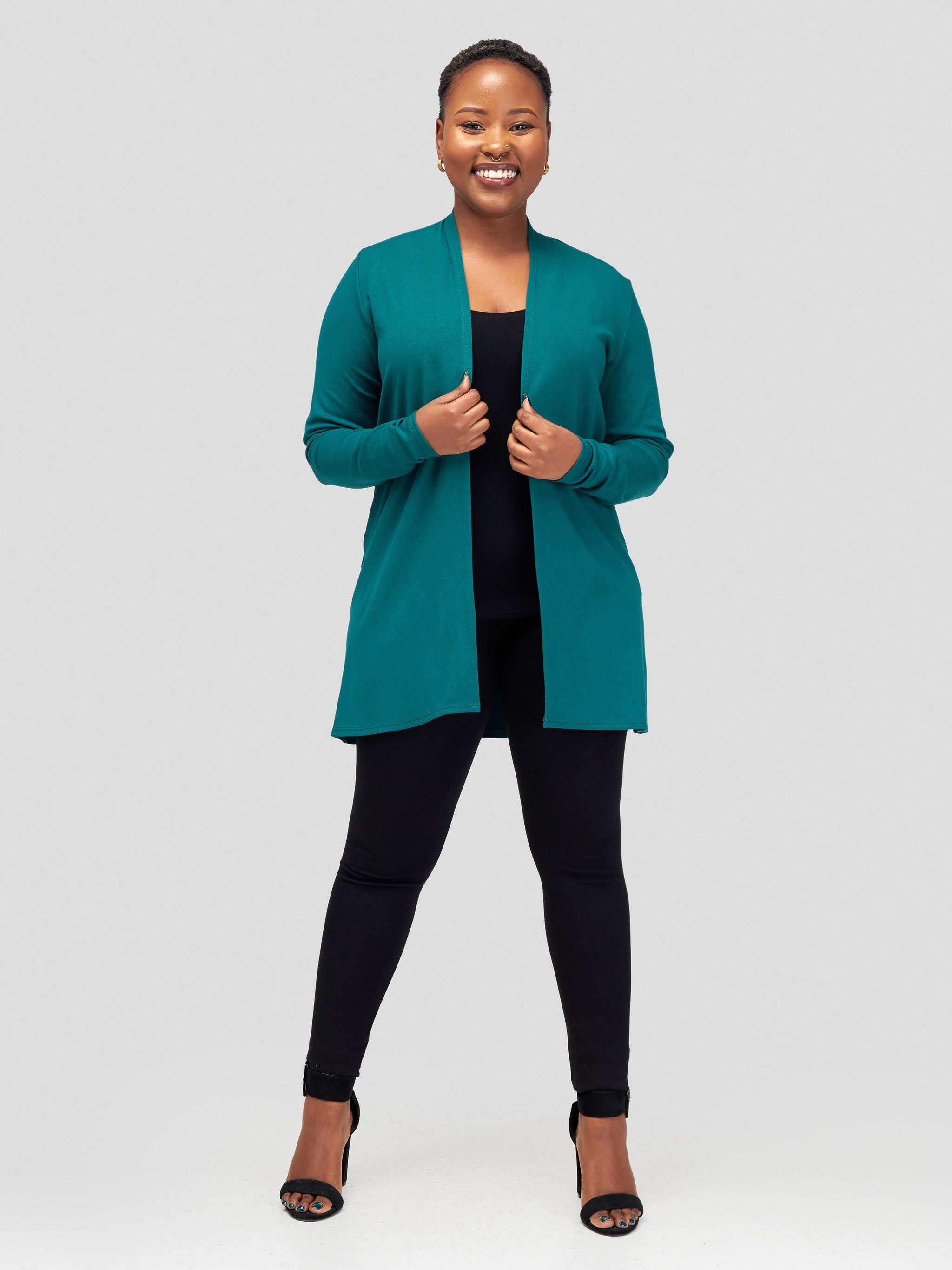 Vivo Leila Hip Length Waterfall - Forest Green