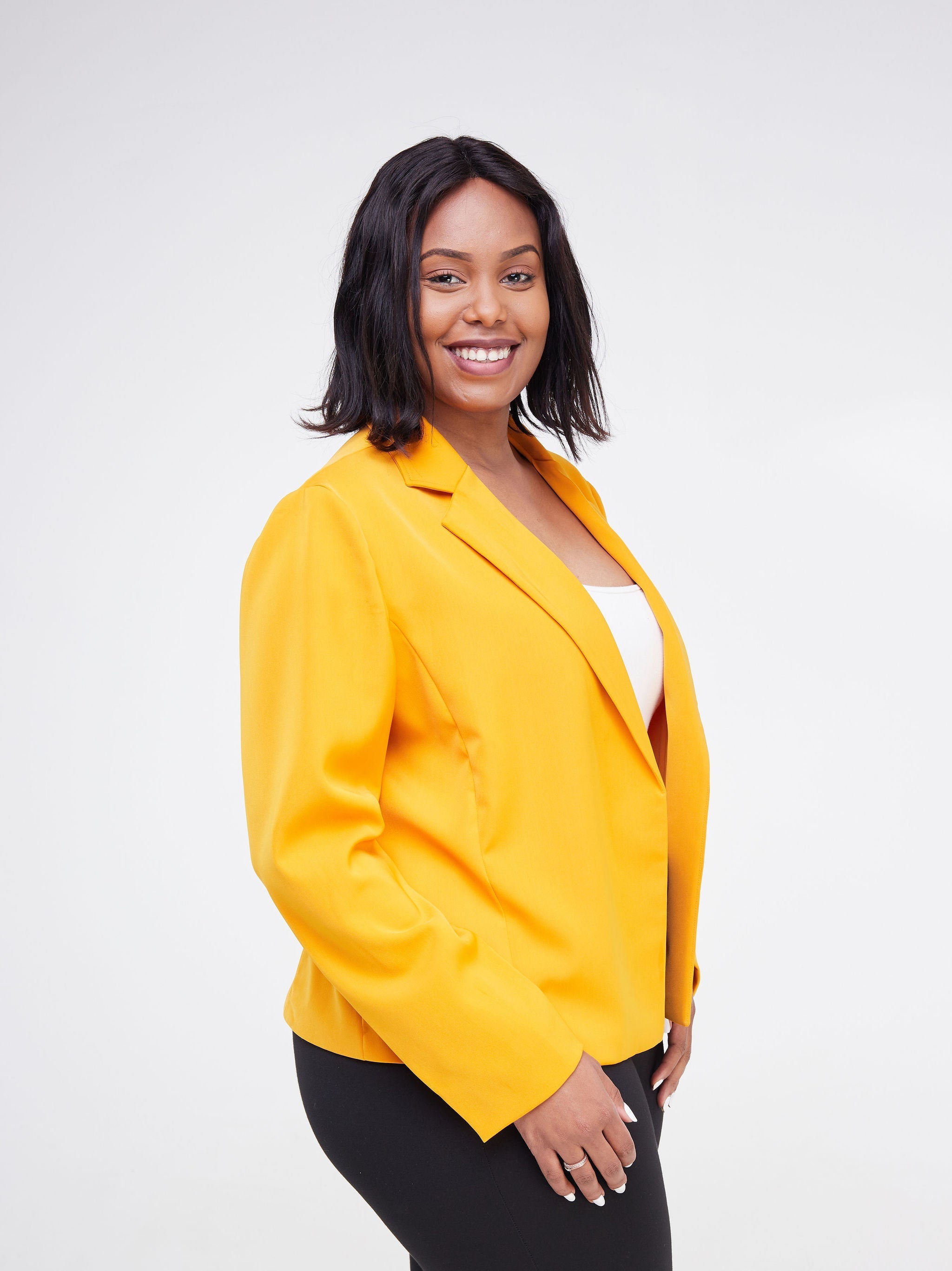 Vivo Fahari Long Sleeve Short Jacket - Mustard