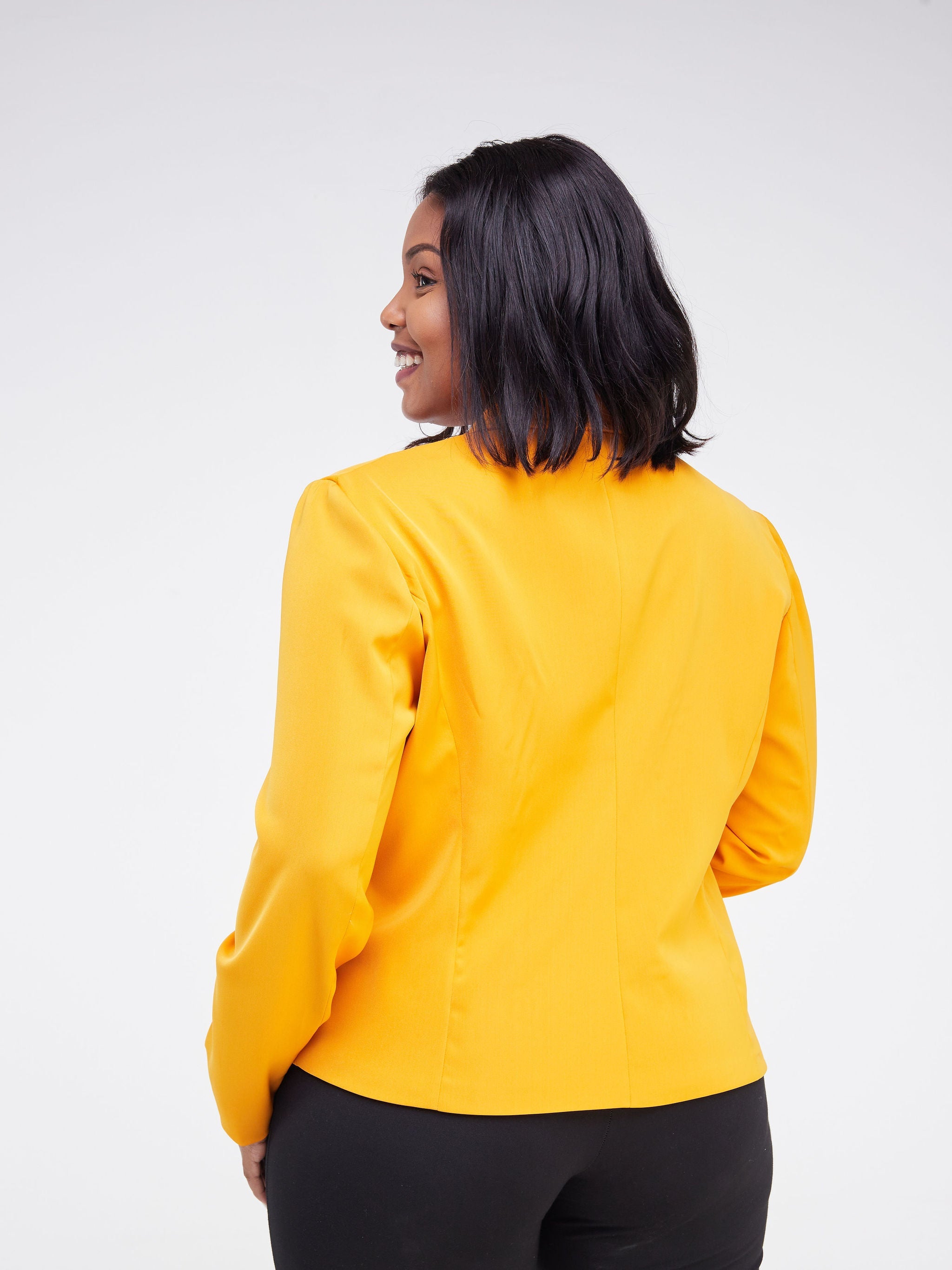 Vivo Fahari Long Sleeve Short Jacket - Mustard