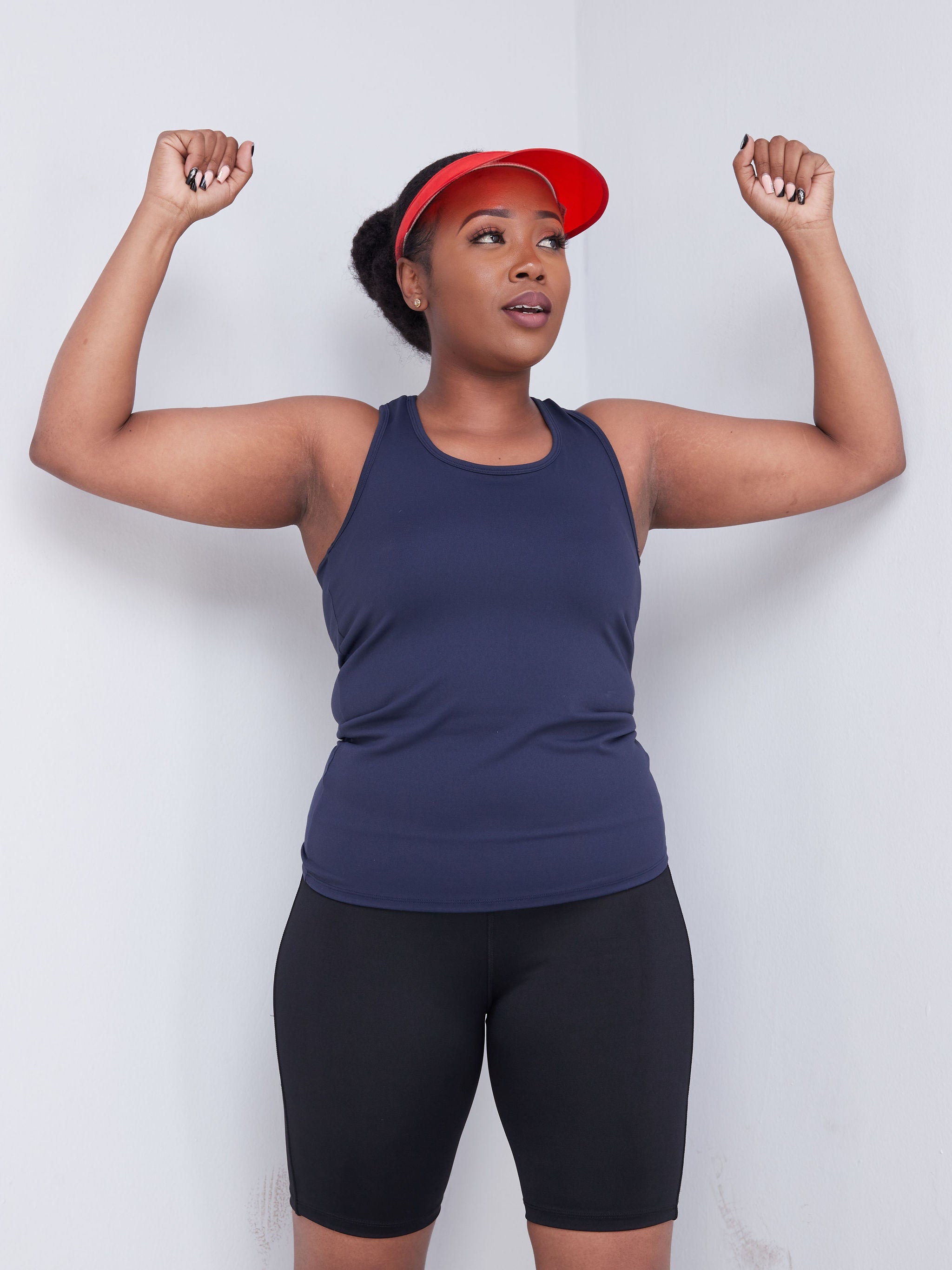 Vivo Fitness Racer Back Top - Navy Blue