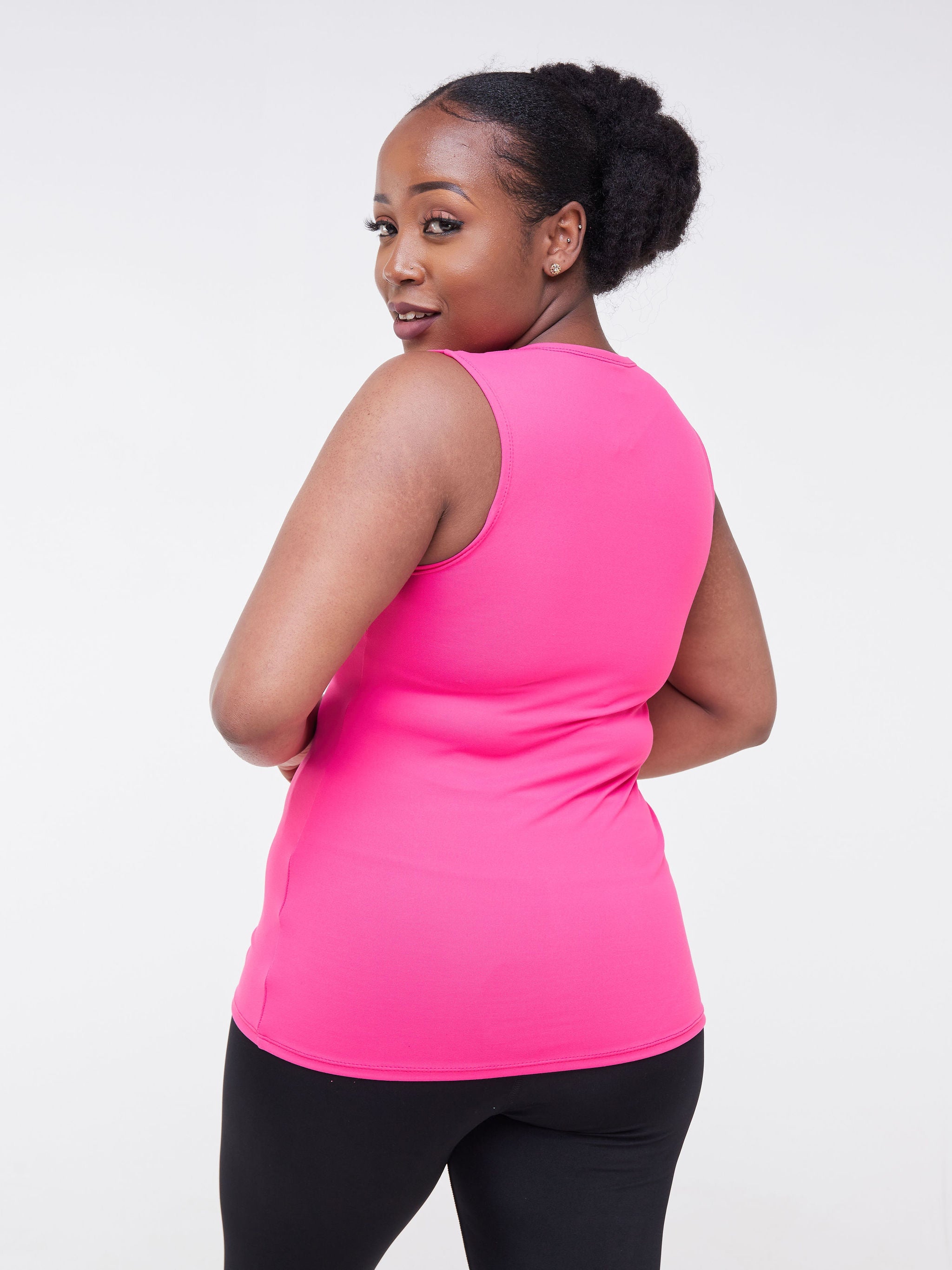 Vivo Fitness Sleeveless Fitted Top - Pink