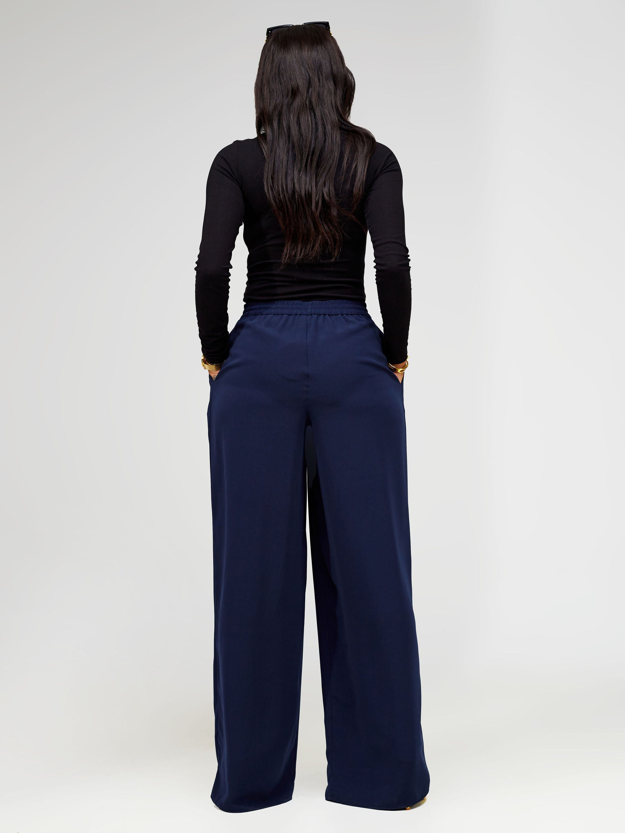 Vivo Wastani  Drawstring Pants - Dark Navy Blue