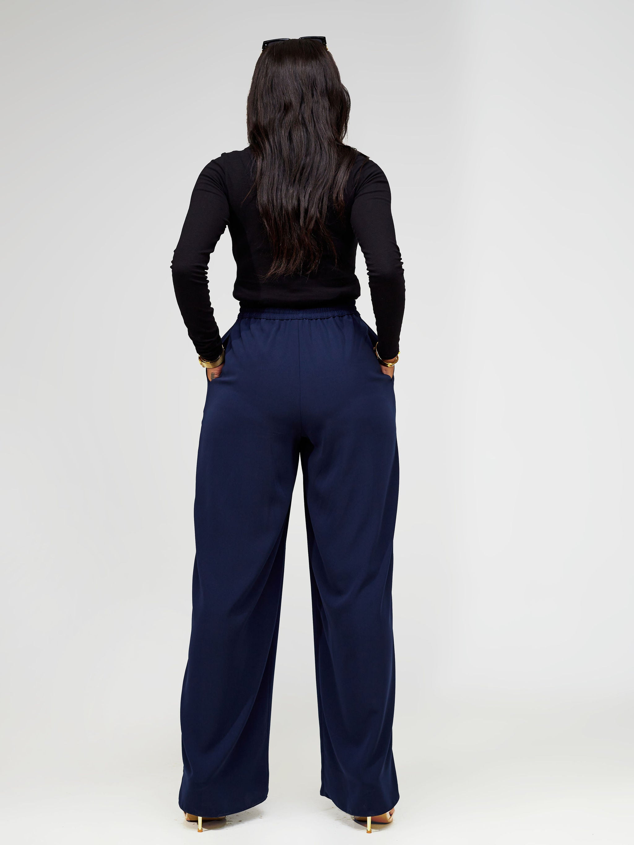 Vivo Wastani  Drawstring Pants - Dark Navy Blue