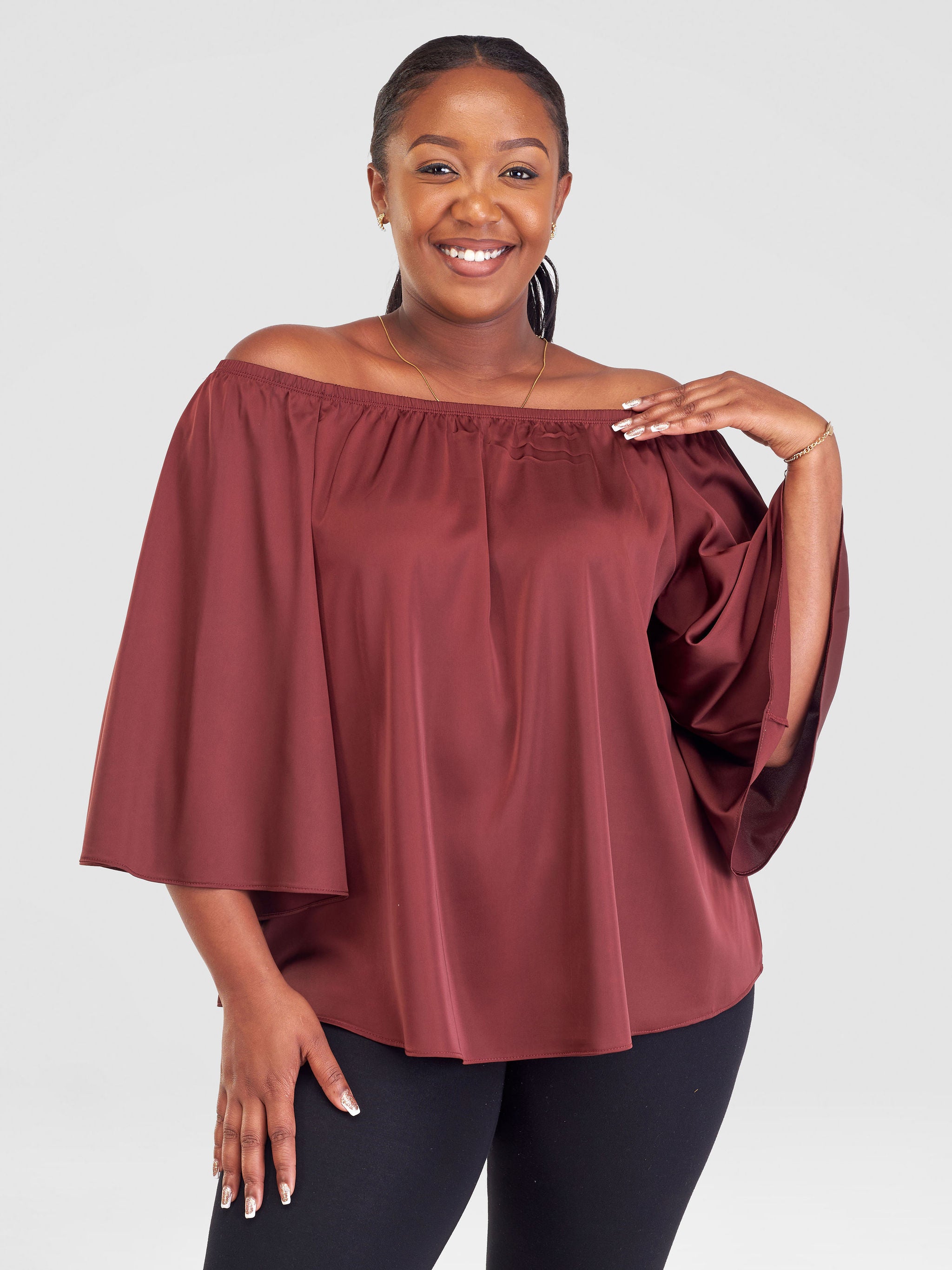 Vivo Sanali Off - Shoulder Top - Brown