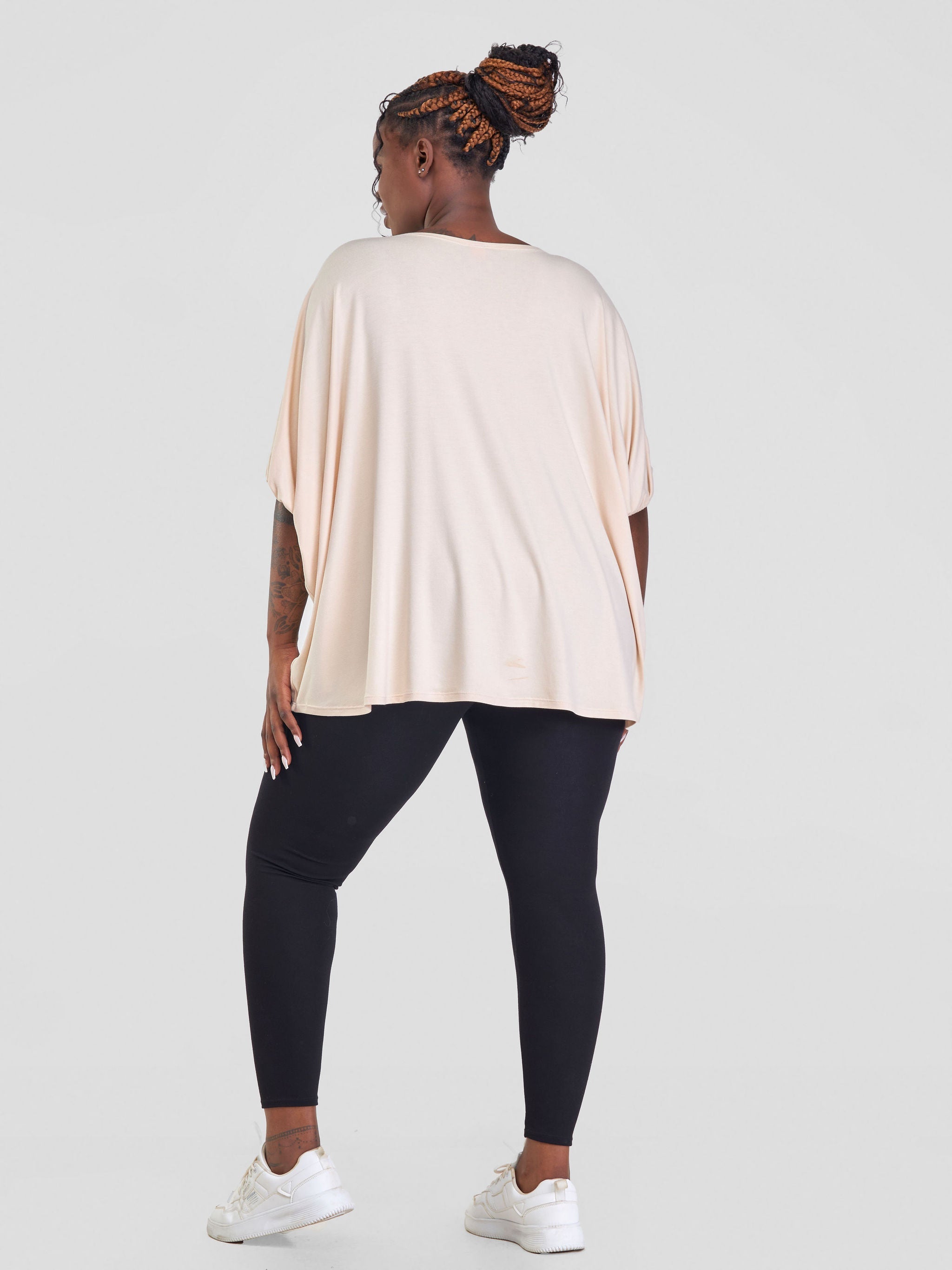 Vivo Basic Wide Jersey Top - Buttermilk