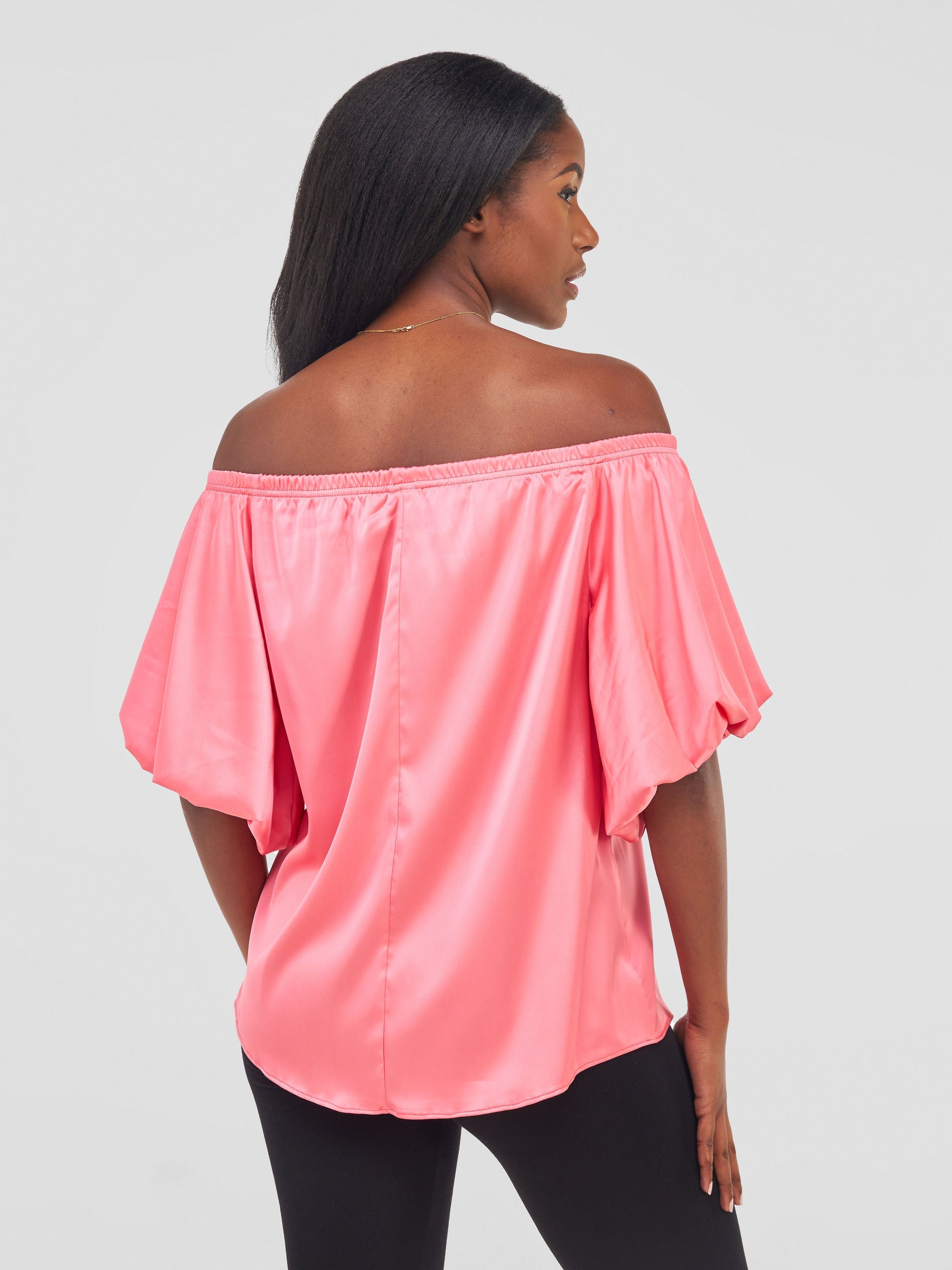 Vivo Sanyu Bubble Off - Shoulder Top - Pink