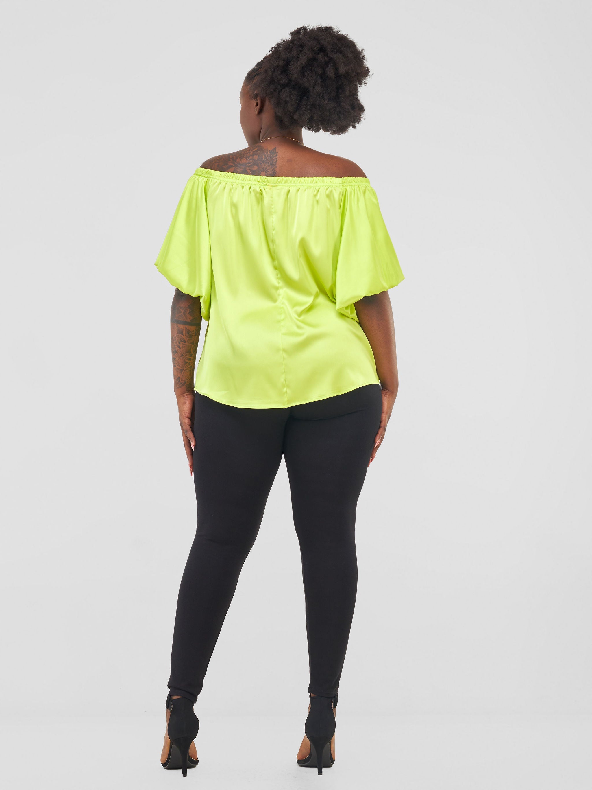 Vivo Sanyu Bubble Off - Shoulder Top - Lime