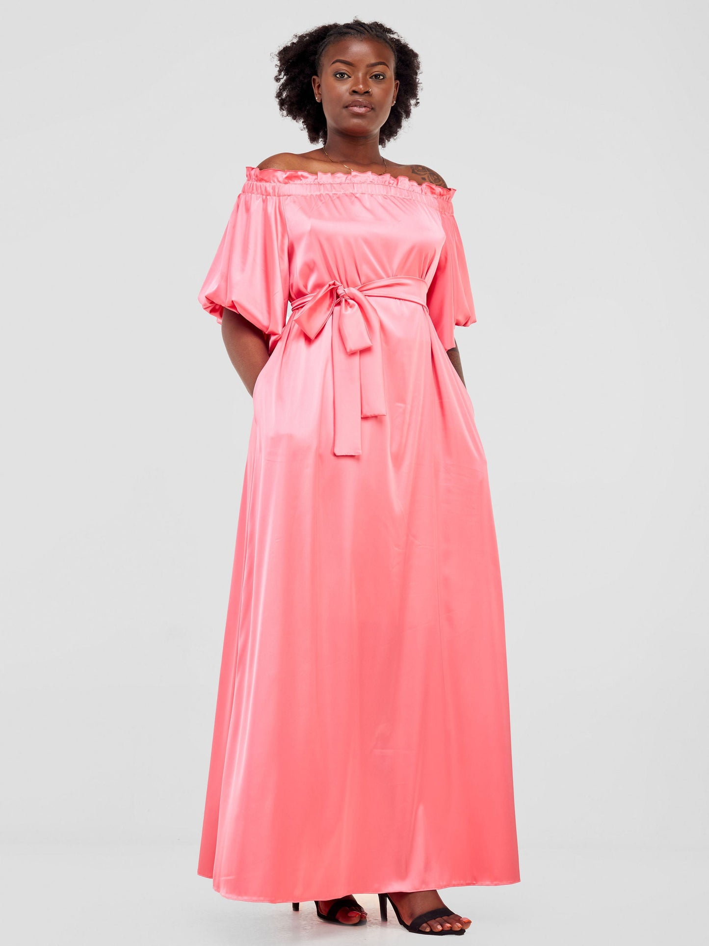 Vivo Sanyu Bubble Sleeve Tent Dress - Pink