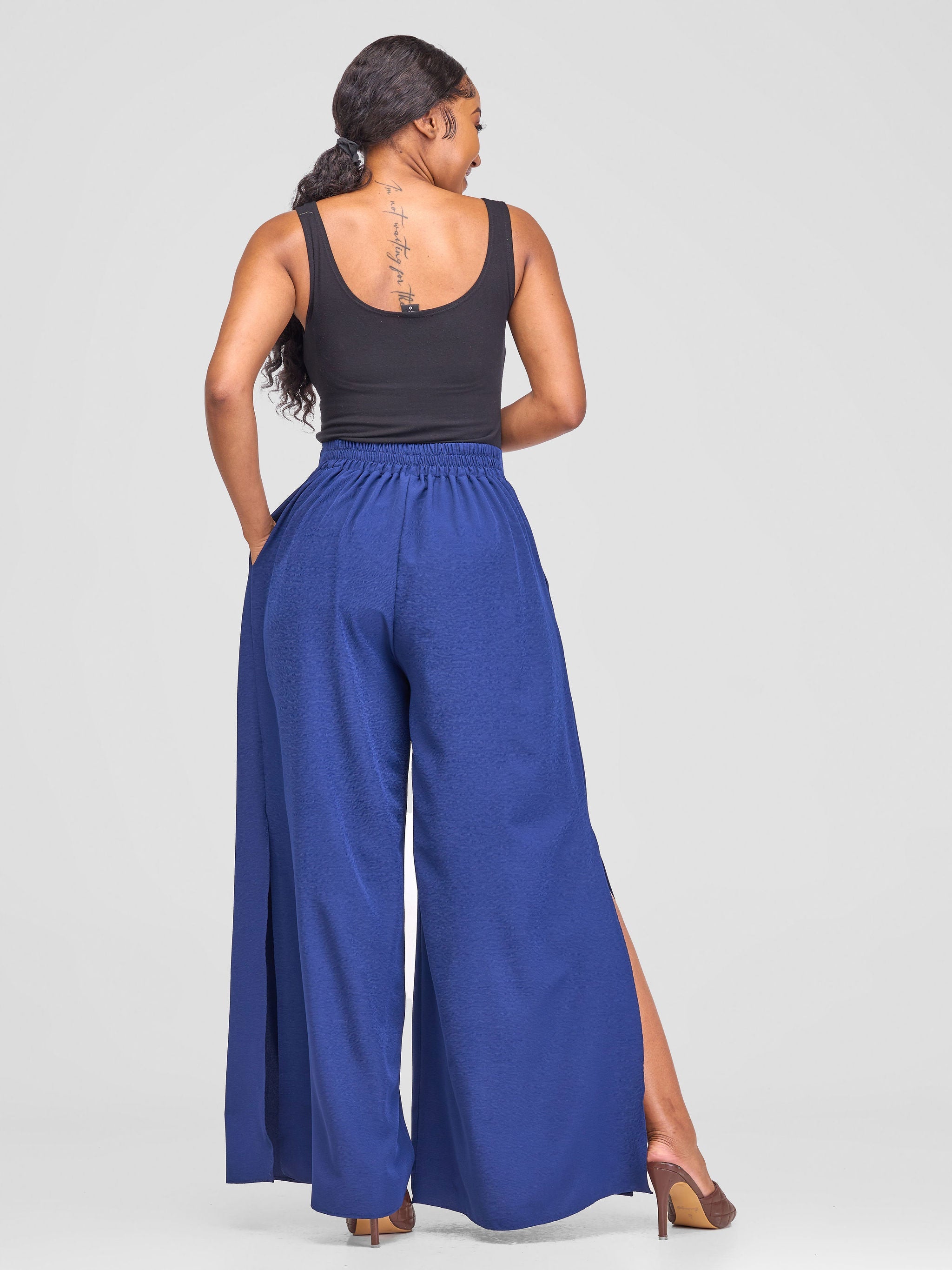 Vivo Yumi High Waist Pants  - Navy Blue