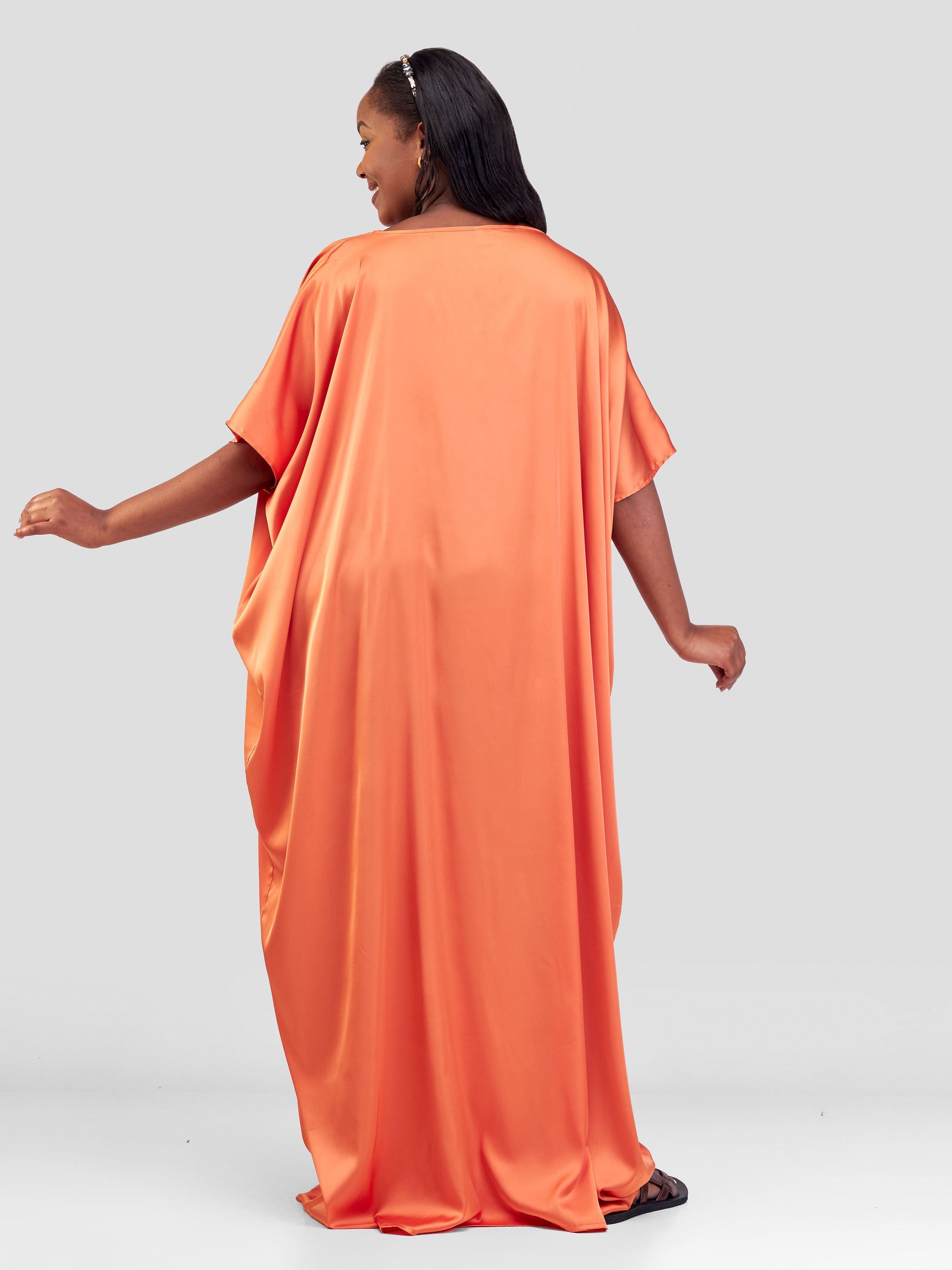 Vivo Sarabi Cowl Maxi Kaftan - Light Orange