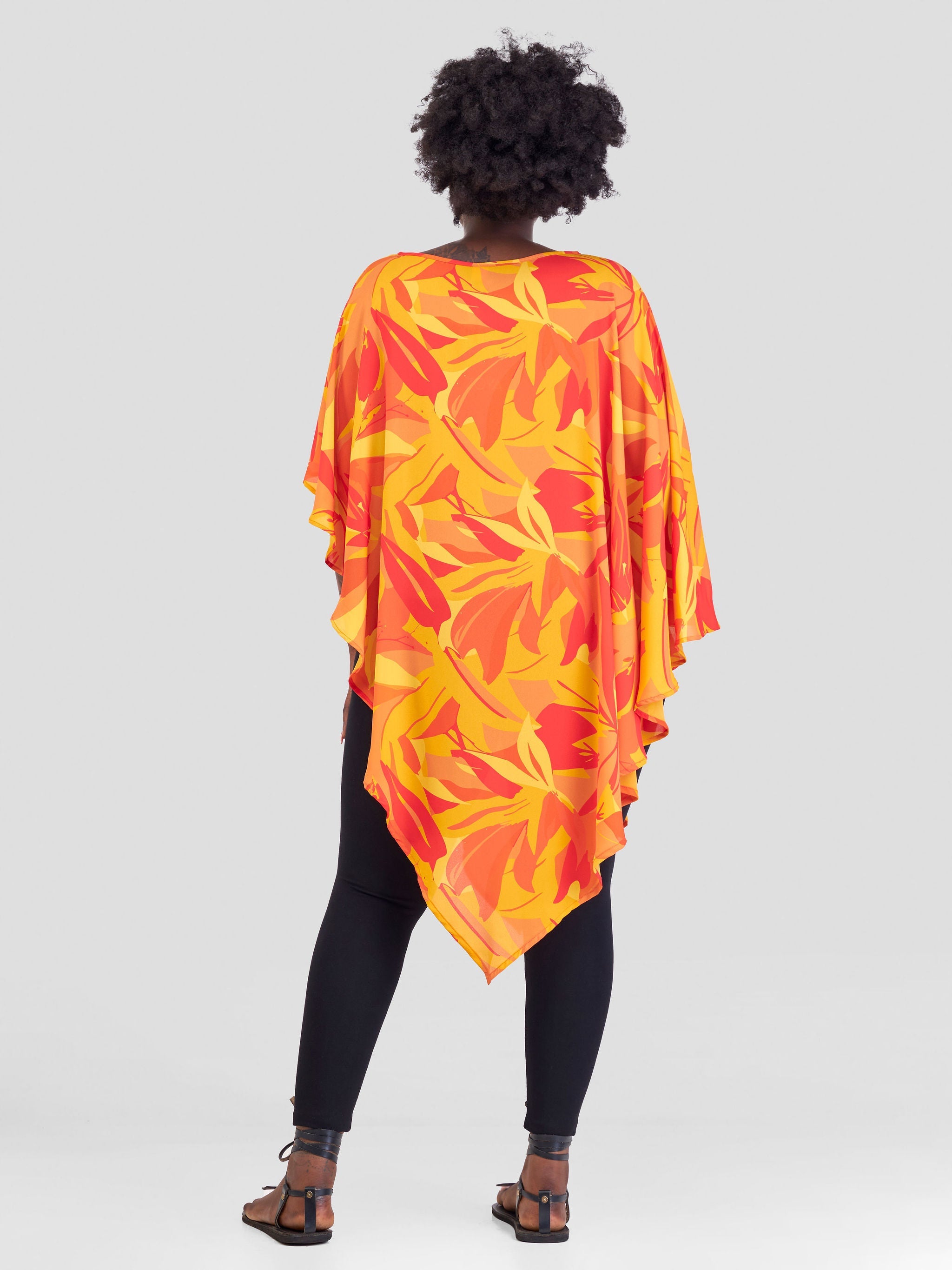 Vivo Sarabi Asymmetrical Cover - Up - Mustard / Orange Print