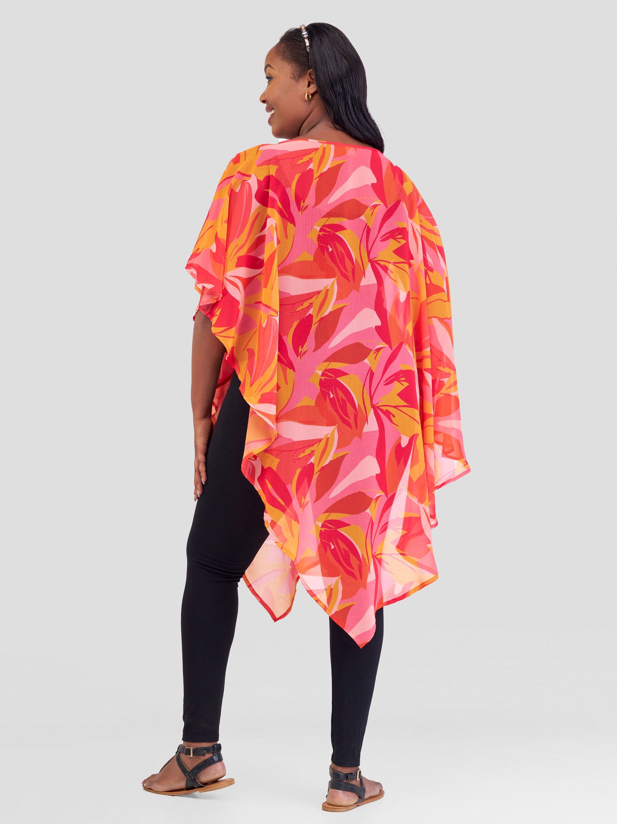 Vivo Sarabi Asymmetrical Cover - Up - Pink / Mustard Print