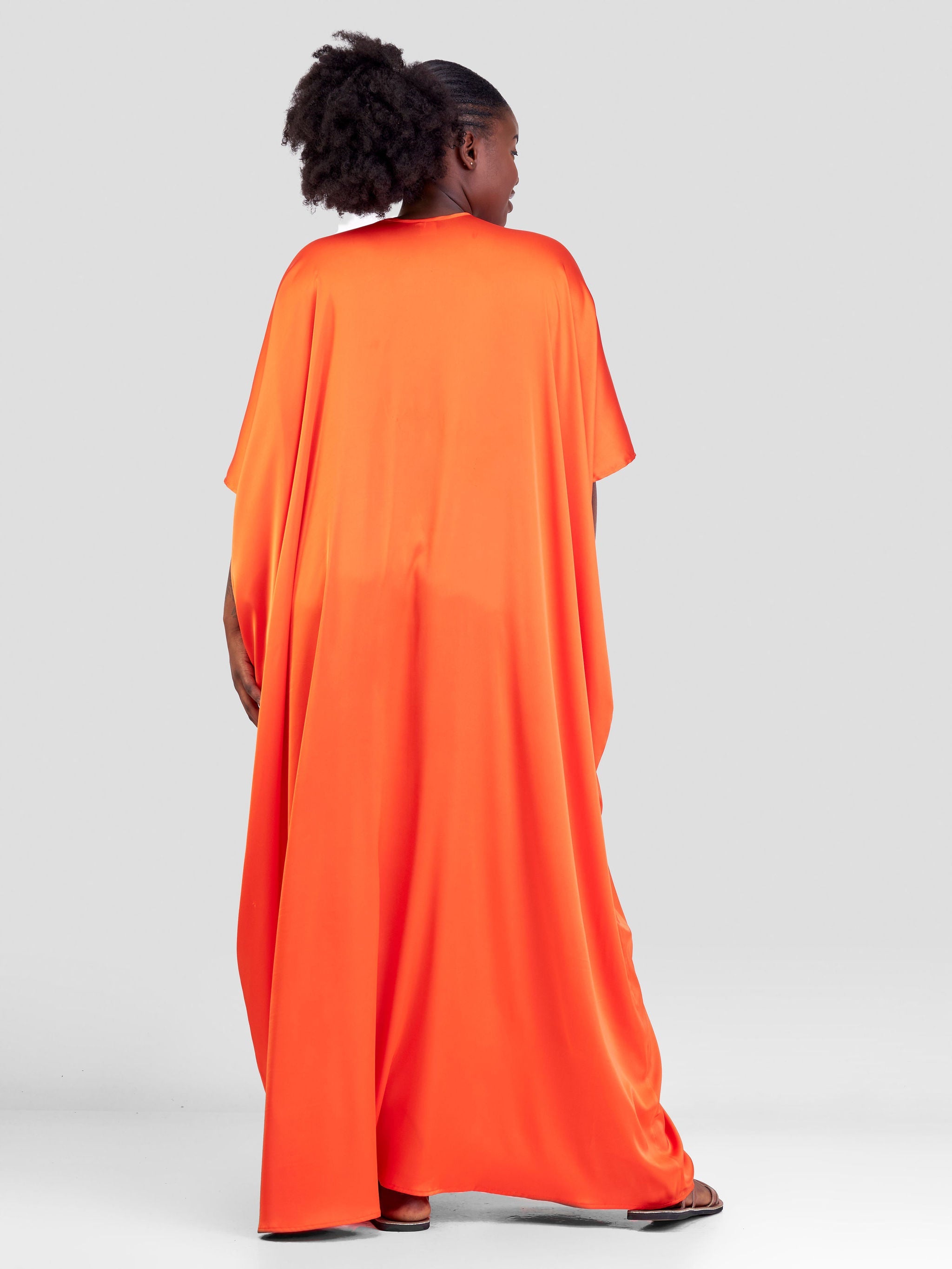 Vivo Sarabi Panelled V-Neck Kaftan - Orange