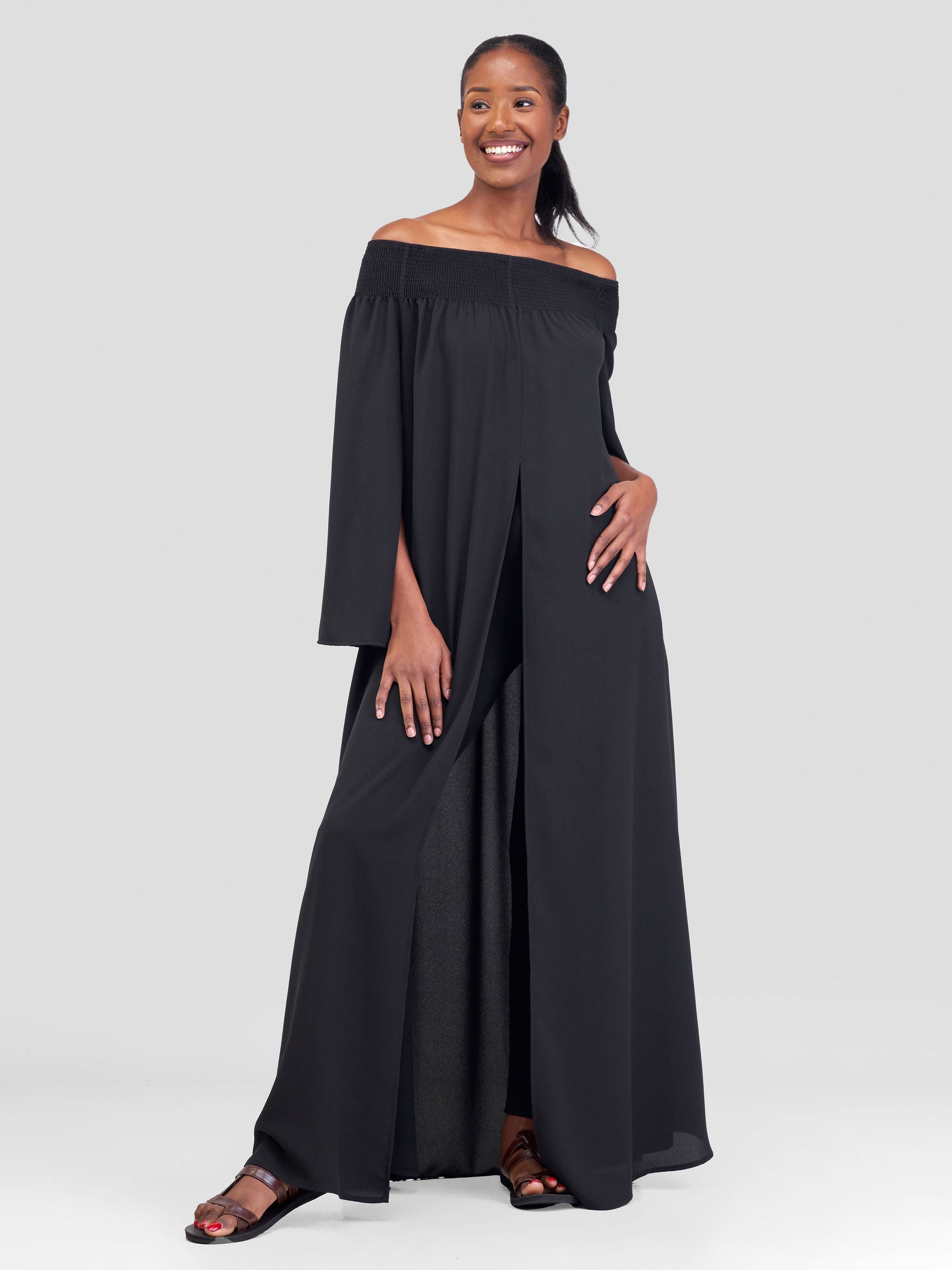 Vivo Sarabi Off - Shoulder Maxi Top - Black