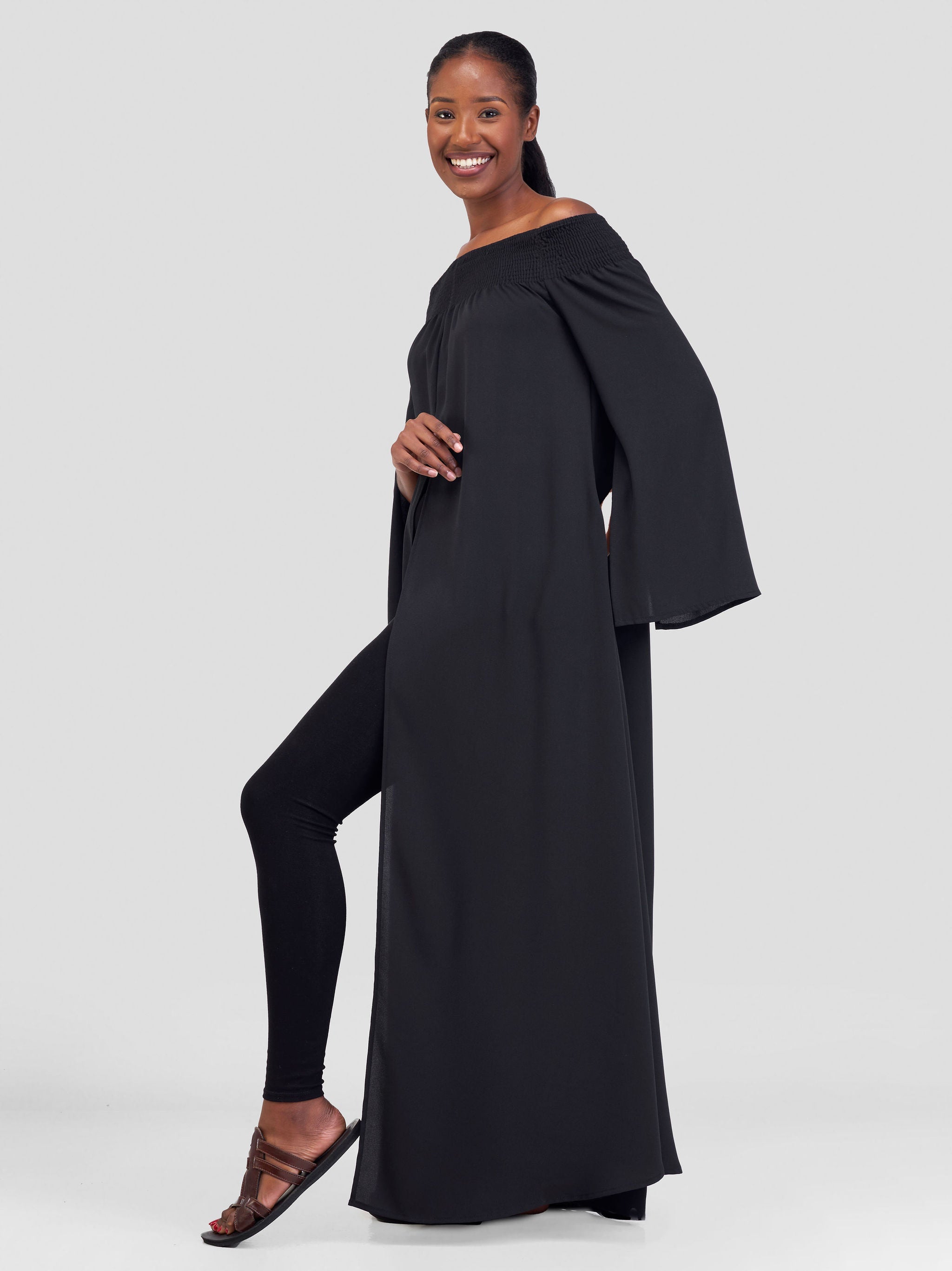 Vivo Sarabi Off - Shoulder Maxi Top - Black