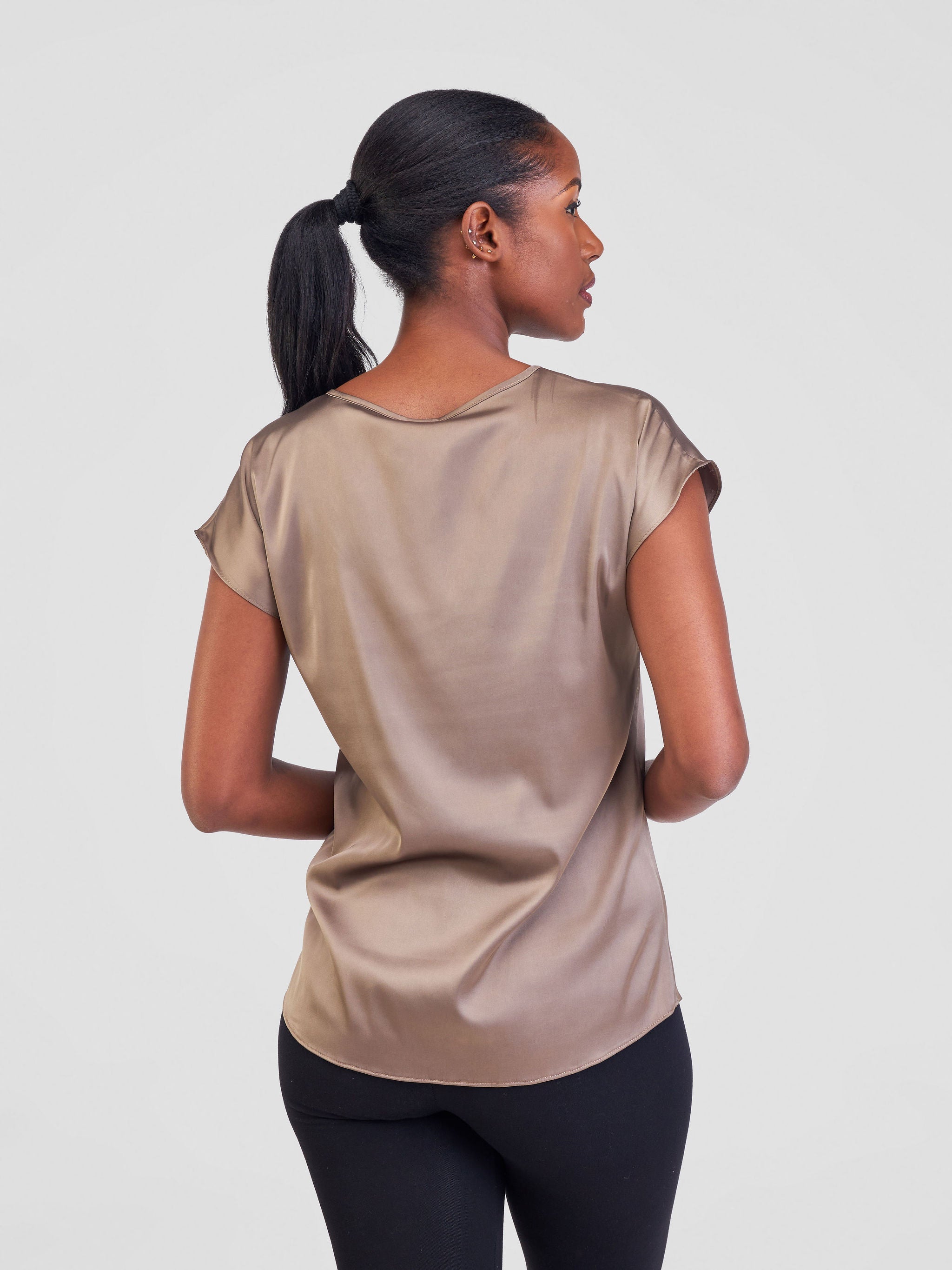 Vivo Thando Drop Shoulder Top - Brown